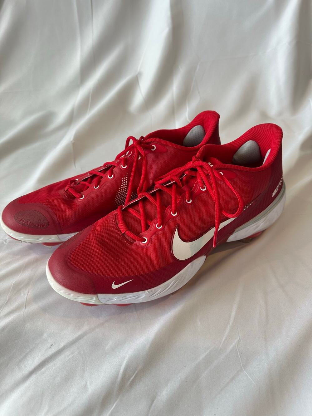 Nike Alpha Huarache Elite 3 Low Metal Baseball Cleats Red White CK0746-600Men 15